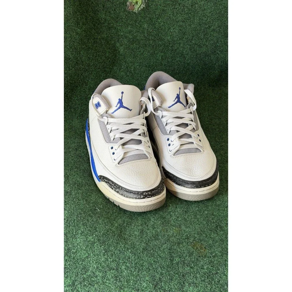 Nike Air Jordan 3 Retro Racer Blue White Men's Size 10 CT8532-145 Excellent
